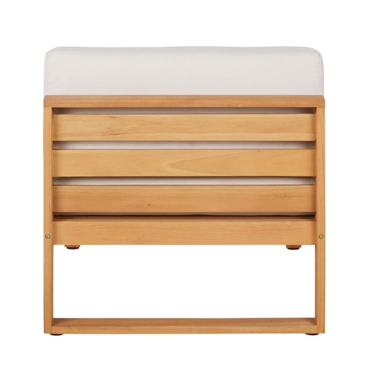 Maisons Du Monde Livio - Módulo Para Sofá De Madera De Eucalipto Y Poliéster Reciclado Color Crudo