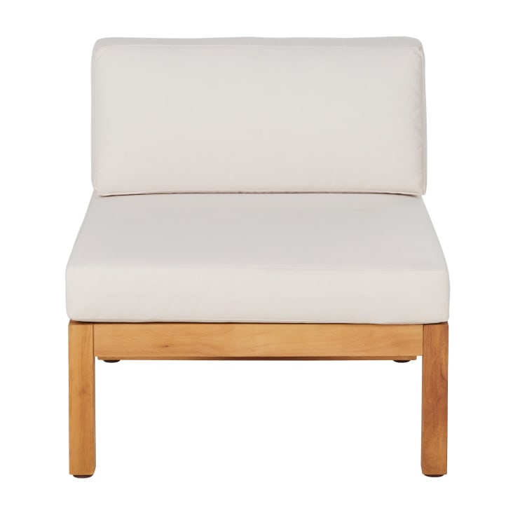 Maisons du Monde Livio - Módulo para sofá de madera de eucalipto y poliéster reciclado color crudo