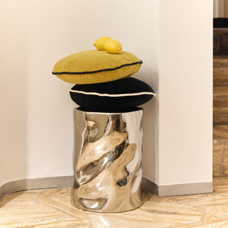 Maisons Du Monde LIVY - Mesa Auxiliar De Arcilla Plateada