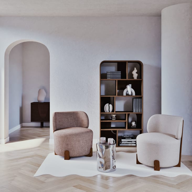 Maisons Du Monde LIVY - Mesa Auxiliar De Arcilla Plateada