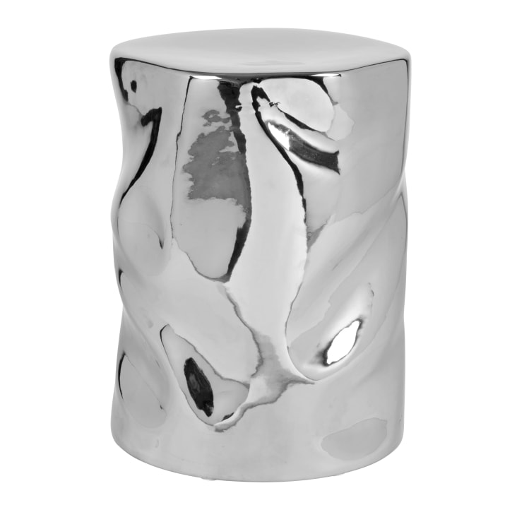 Maisons du Monde LIVY - Mesa auxiliar de arcilla plateada