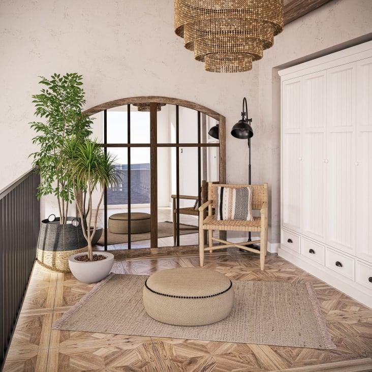 Maisons Du Monde LODGE - Alfombra De Algodón Reciclado Y Yute De 120 X 180