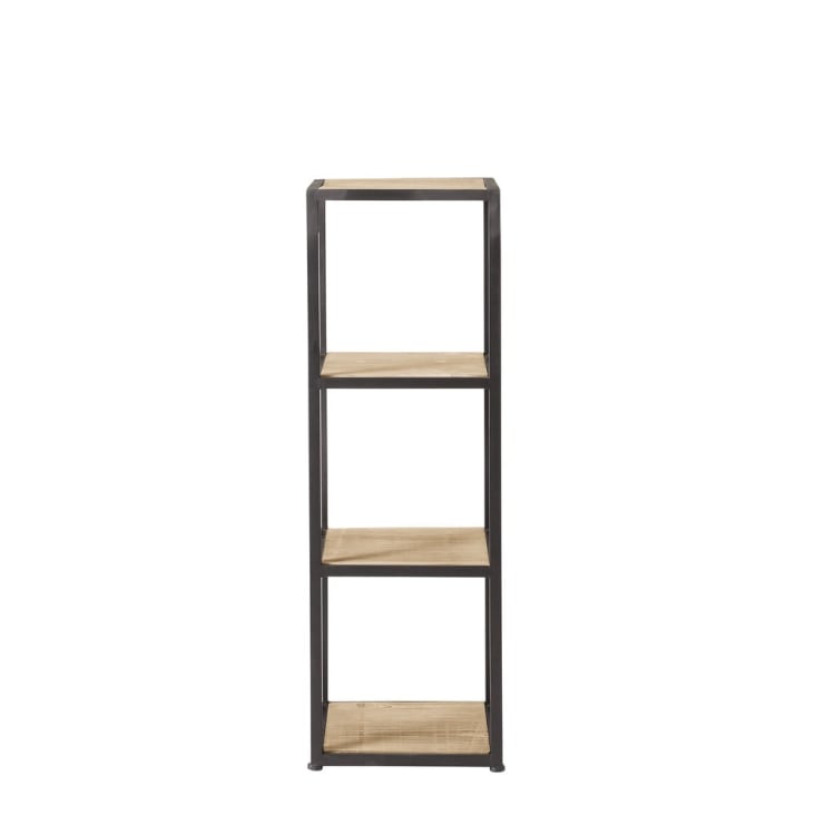 Maisons du Monde Long Island - Estantería industrial de abeto macizo y metal