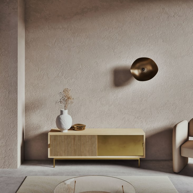 Maisons Du Monde LOTARO - Alfombra De Algodón Ecológico Color Crudo Con Estampados Afelpados 140 X 200 Cm