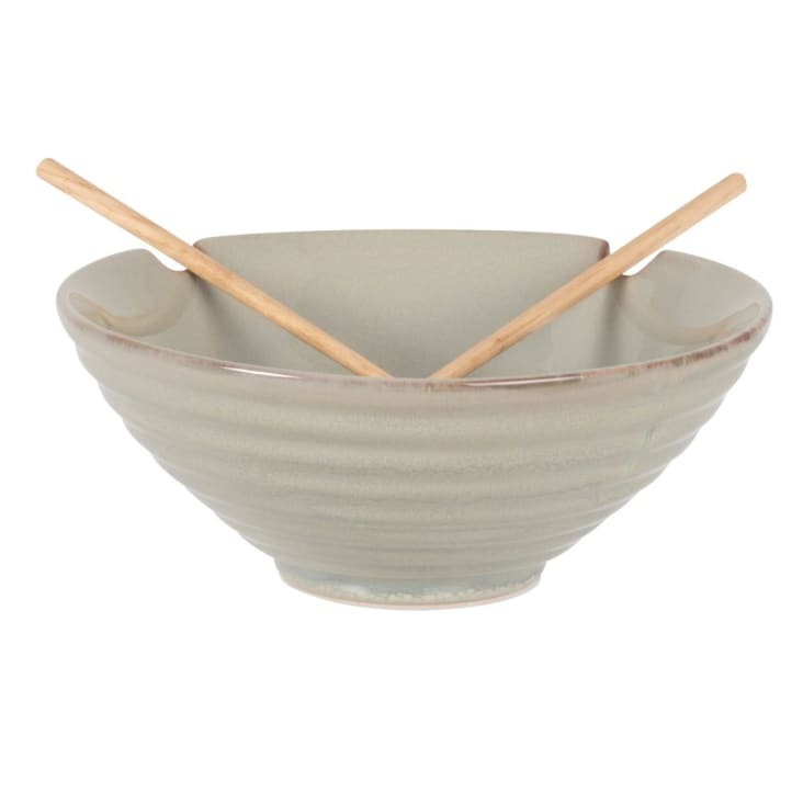 Maisons Du Monde Lote De 2 - Cuenco Para Ramen De Gres Verde Caqui