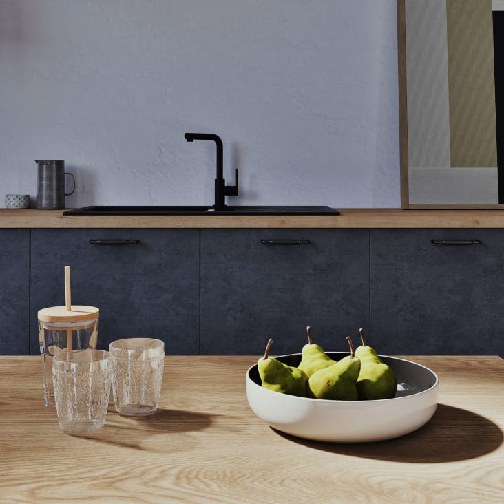 Maisons Du Monde Lote De 2 - Vaso De Cristal Con Tapa Y Pajita De Bambú 0 43L