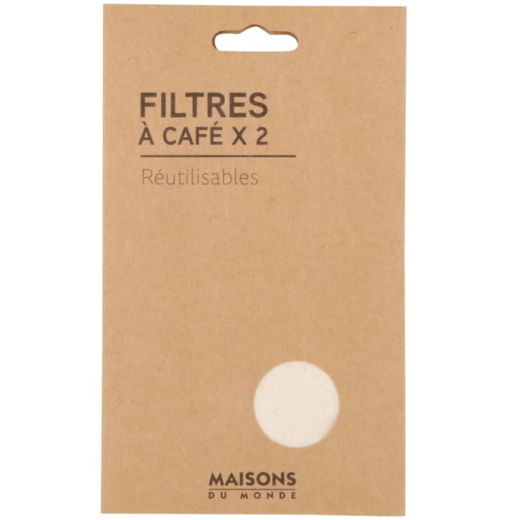 Maisons du Monde Lote de 6 - Filtro de café de algodón blanco (x2)
