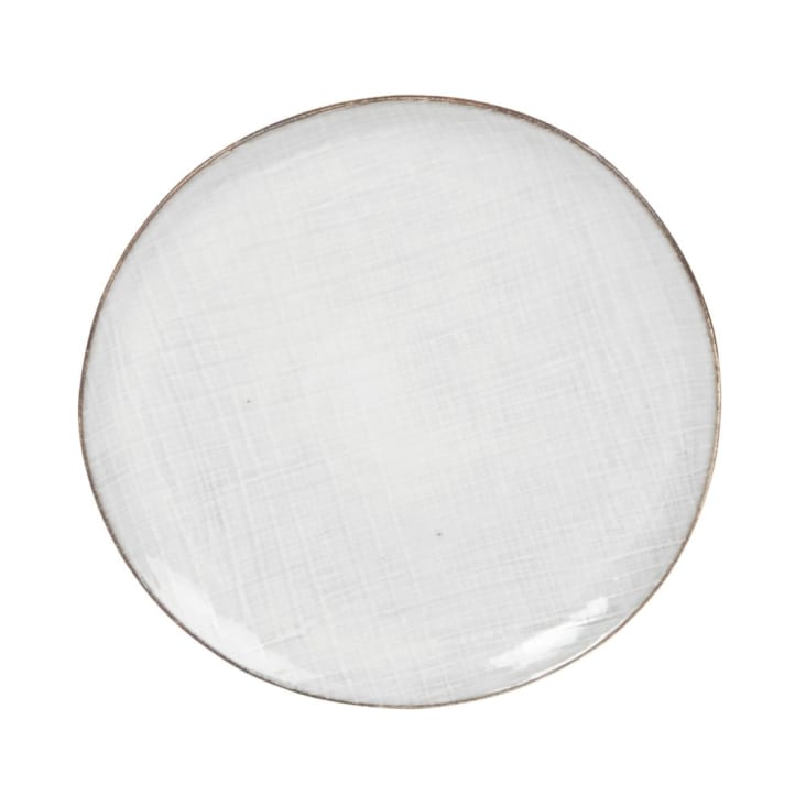 Maisons Du Monde Lote De 6 - Plato De Postre De Cerámica Color Gris Claro