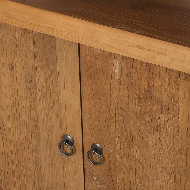 Maisons Du Monde Lotus - Mueble De Lavabo De Olmo Reciclado Y Piedra Azul