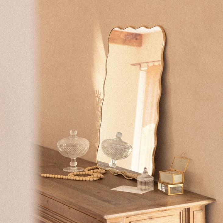 Maisons Du Monde LOUISA - Joyero De Cristal Y Metal Dorado