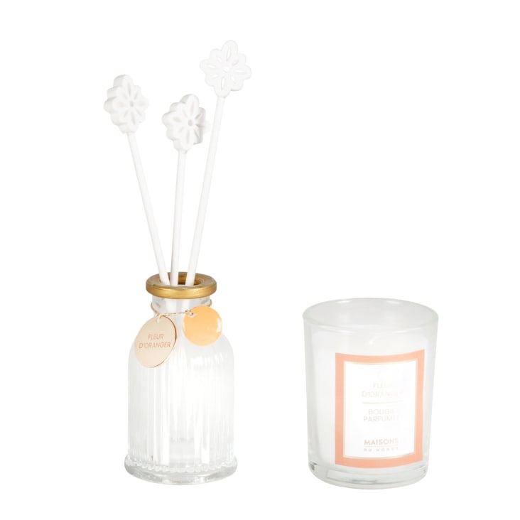 Maisons Du Monde Louise - Estuche 1 Vela Perfumada En Tarro De Vidrio Y Difusor De Azahar 100 Ml