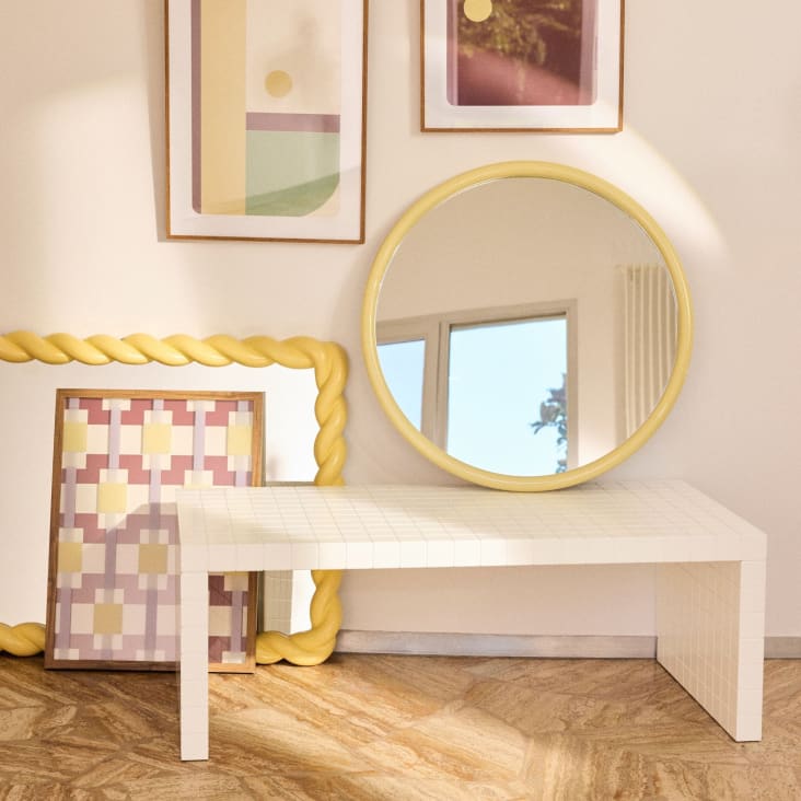 Maisons Du Monde Louma - Espejo Rectangular Amarillo 70x100 Cm