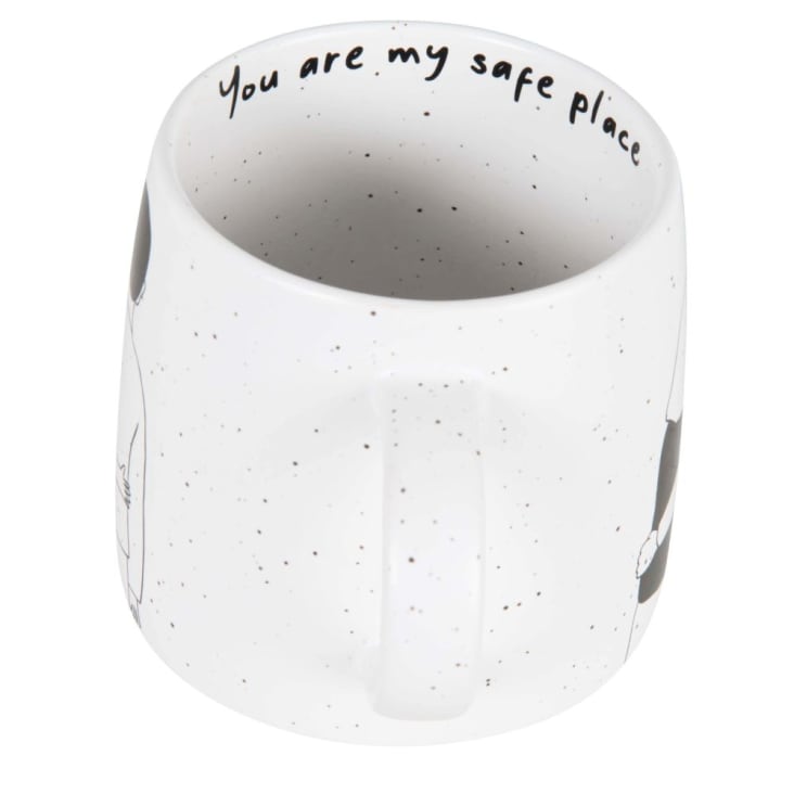 Maisons Du Monde LOVE - Lote De 2 - Taza De Cerámica Blanca Y Negra Con Motivo De Pareja