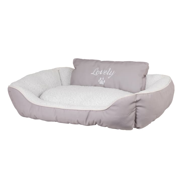 Maisons Du Monde LOVELY - Cesta Color Gris Claro Y Blanco
