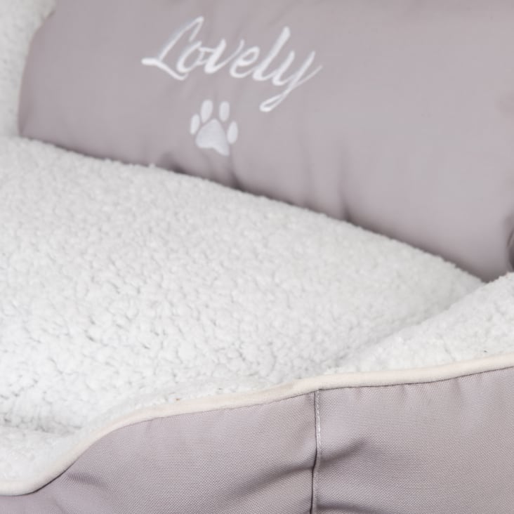 Maisons Du Monde LOVELY - Cesta Color Gris Claro Y Blanco