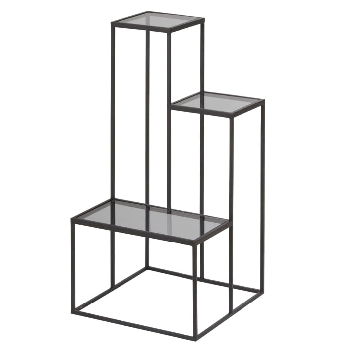 Maisons Du Monde LUCIA - Soporte Para Plantas Con Diseño De Torre En Metal Negro