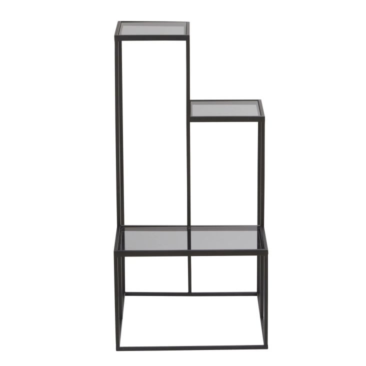 Maisons du Monde LUCIA - Soporte para plantas con diseño de torre en metal negro