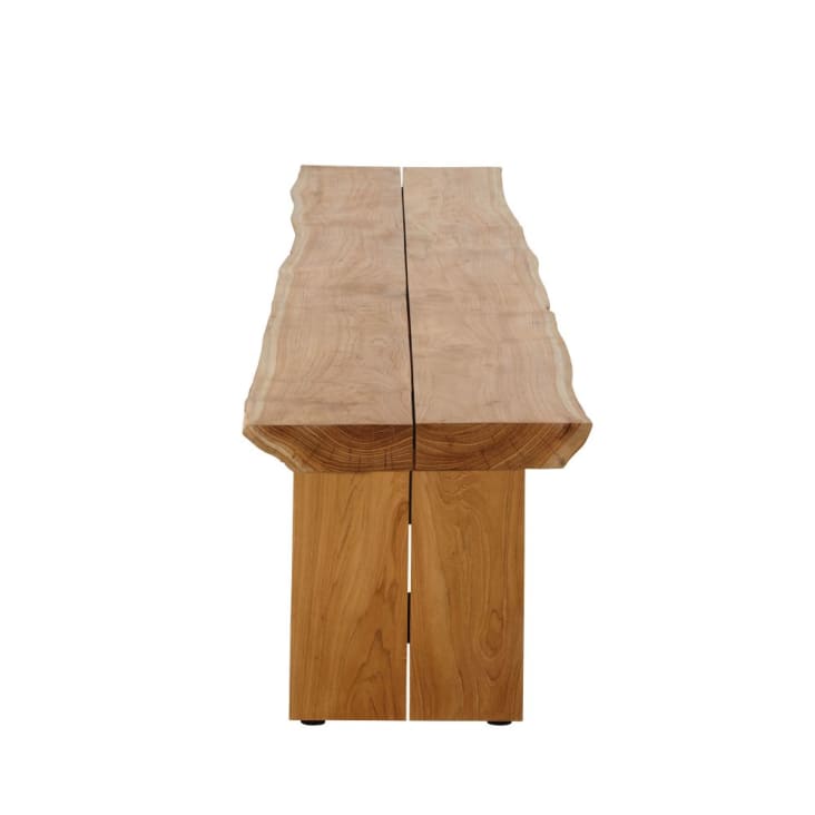 Maisons Du Monde Luiana - Banco De Jardín De Teca Maciza Efecto Veteado