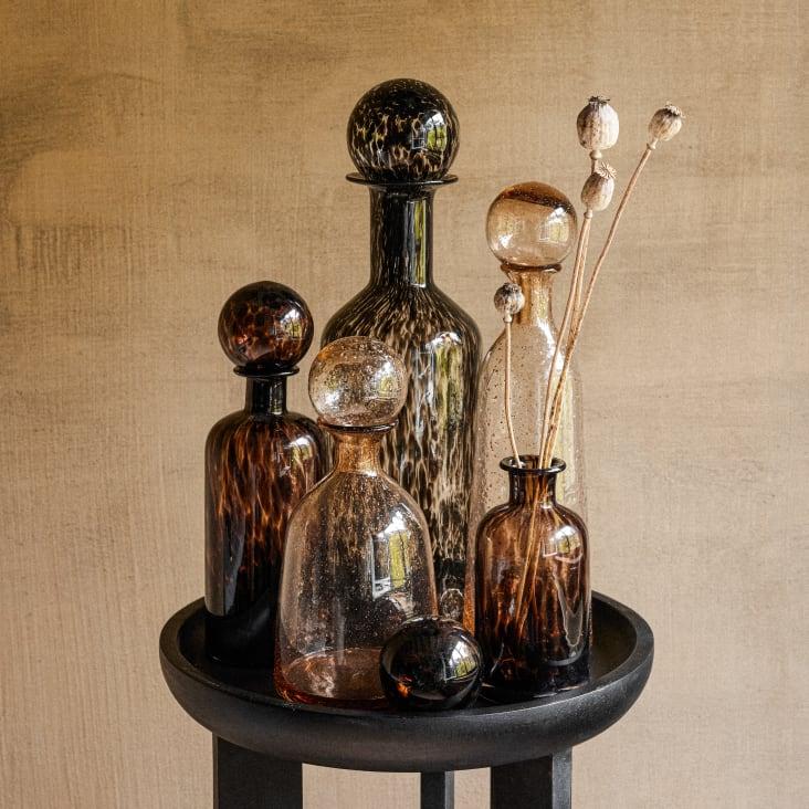 Maisons Du Monde LUXOR - Frasco Decorativo De Cristal ámbar Y Dorado Alt. 34