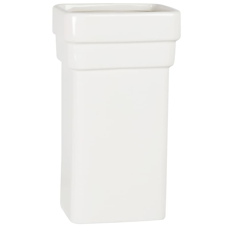 Maisons Du Monde Lynn - Jarrón De Gres Blanco Roto Alt. 25 Cm
