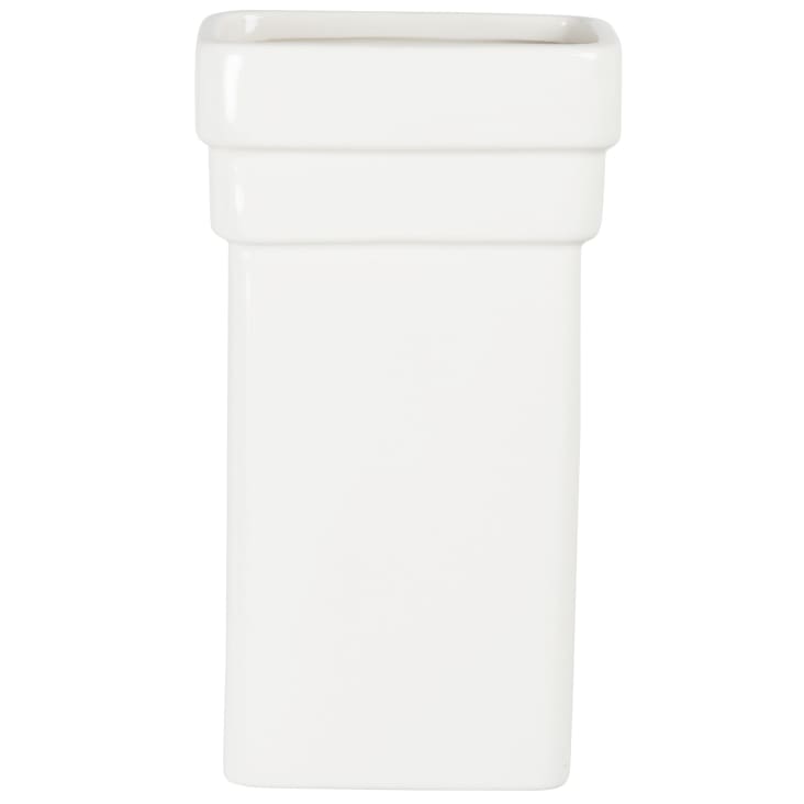 Maisons du Monde Lynn - Jarrón de gres blanco roto Alt. 25 cm