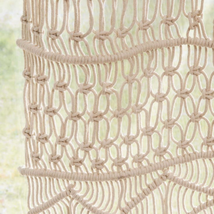 Maisons Du Monde Macrama - Cortina De Macramé De Algodón Crudo 105x250 - La Unidad