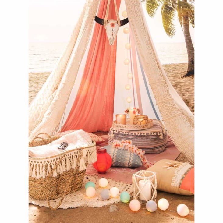 Maisons Du Monde Macrama - Cortina De Macramé De Algodón Crudo 105x250 - La Unidad