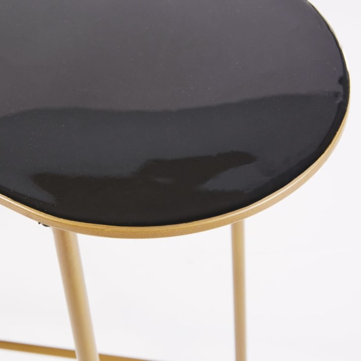 Maisons Du Monde Maddie - Consola De Metal Dorado Y Negro