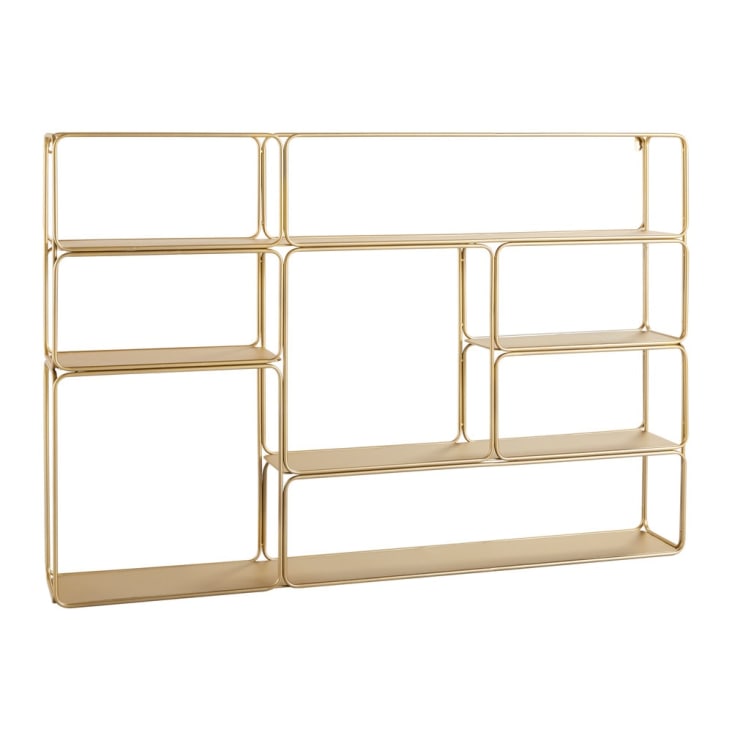 Maisons Du Monde Madeline - Estantería De Pared De Metal Dorado