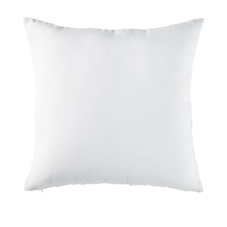 Maisons Du Monde MADIDI - Cojín Blanco Con Estampado De Hojas Verde 45x45