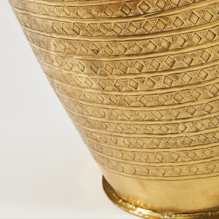 Maisons Du Monde Maduraï - Lámpara Mesa De Metal Bronce Y Pantalla Negra