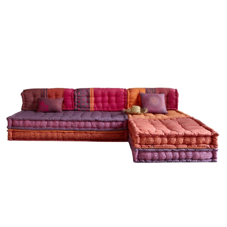 Maisons du Monde Madurai - Sofá rinconera modular de 6 plazas de algodón