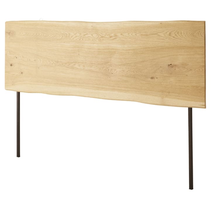 Maisons Du Monde Magnus - Cabecero De 180 De Roble Macizo Y Metal Negro