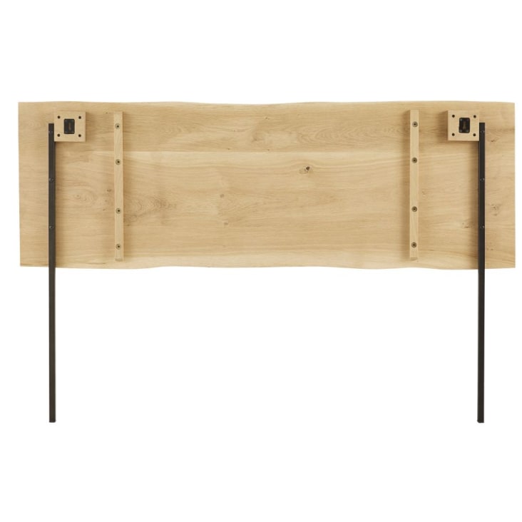 Maisons Du Monde Magnus - Cabecero De 180 De Roble Macizo Y Metal Negro