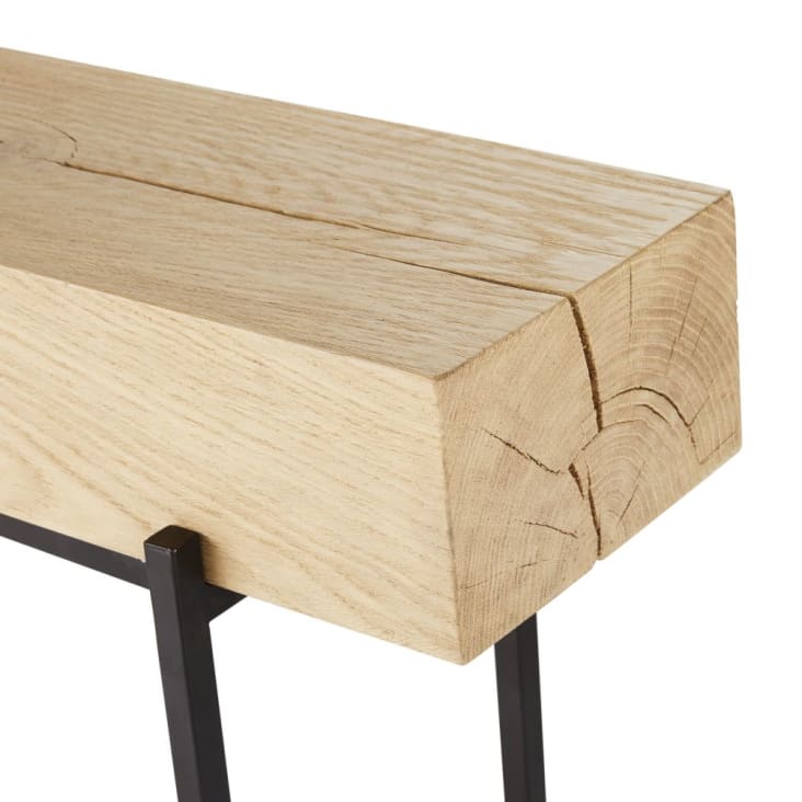 Maisons Du Monde Magnus - Consola De Roble Y Metal Negro