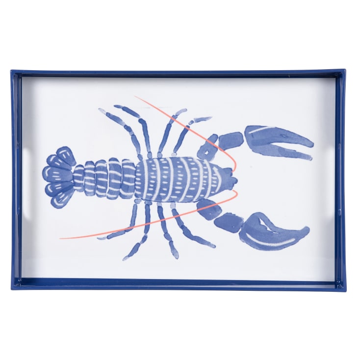 Maisons du Monde Bandeja azul y blanco