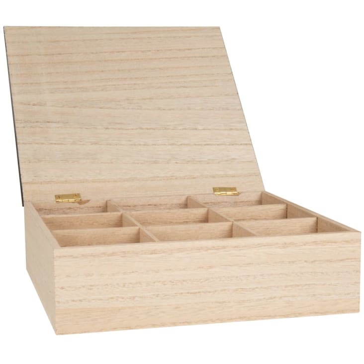 Maisons Du Monde Caja De Té Beige Y Negra