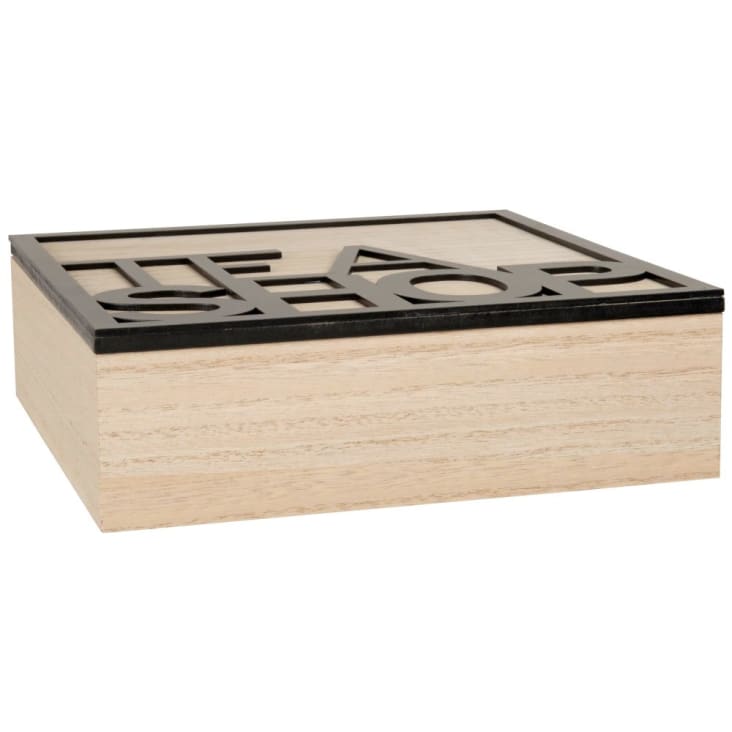 Maisons du Monde Caja de té beige y negra