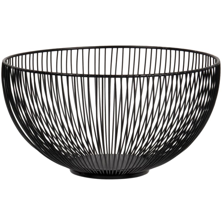 Maisons du Monde Cesta de alambre de metal negro