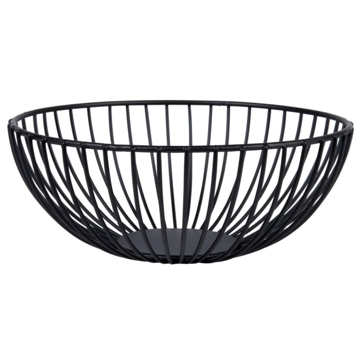 Maisons du Monde Cesta de alambre negro D20