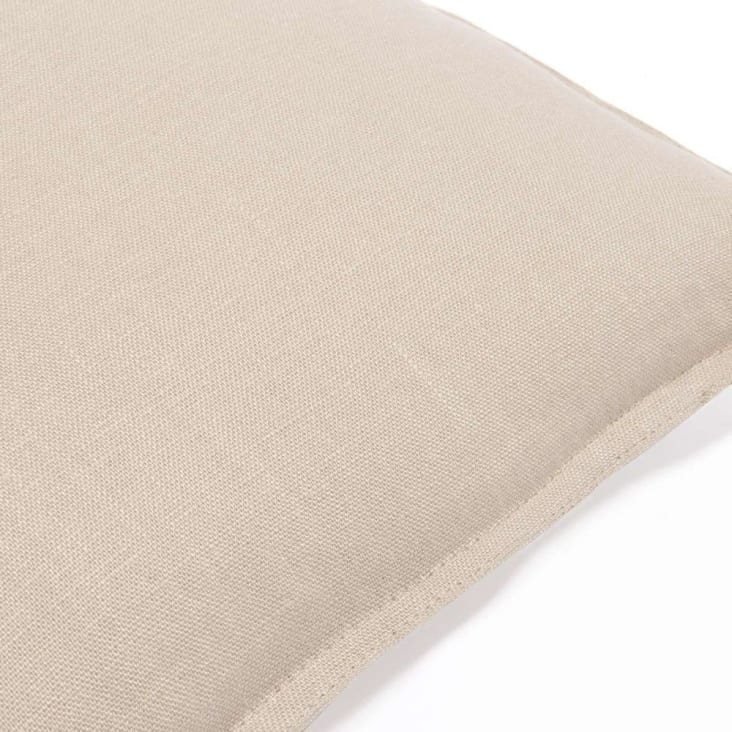 Maisons Du Monde Cojín De Lino Lavado Beige 45x45
