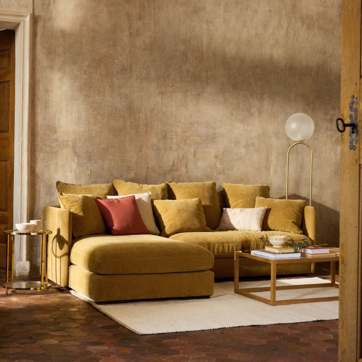 Maisons Du Monde Cojín De Lino Lavado Beige 45x45