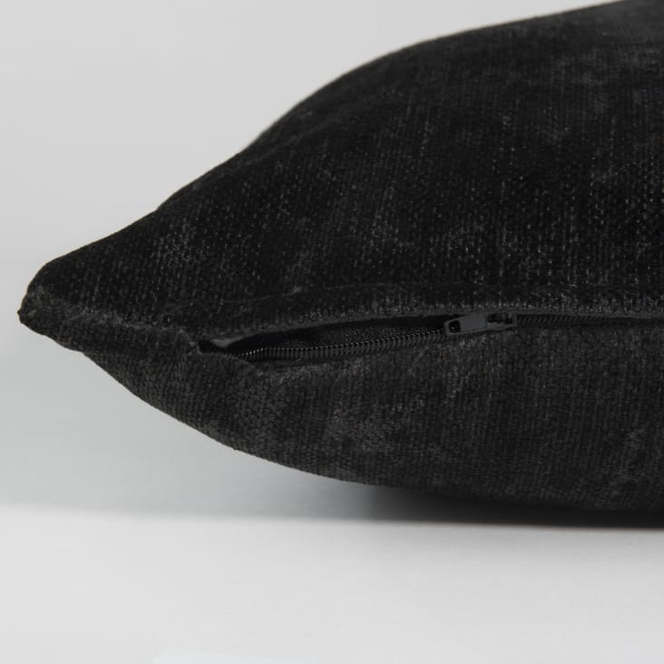 Maisons Du Monde Cojín De Terciopelo Negro 45x45