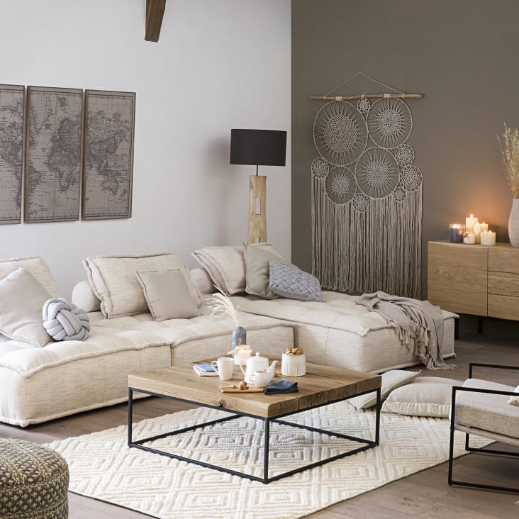 Maisons Du Monde Cojín Nudo Gris 25x25