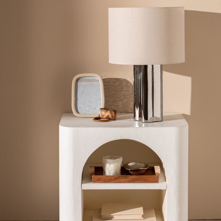 Maisons Du Monde Cuenco De Gres Plateado