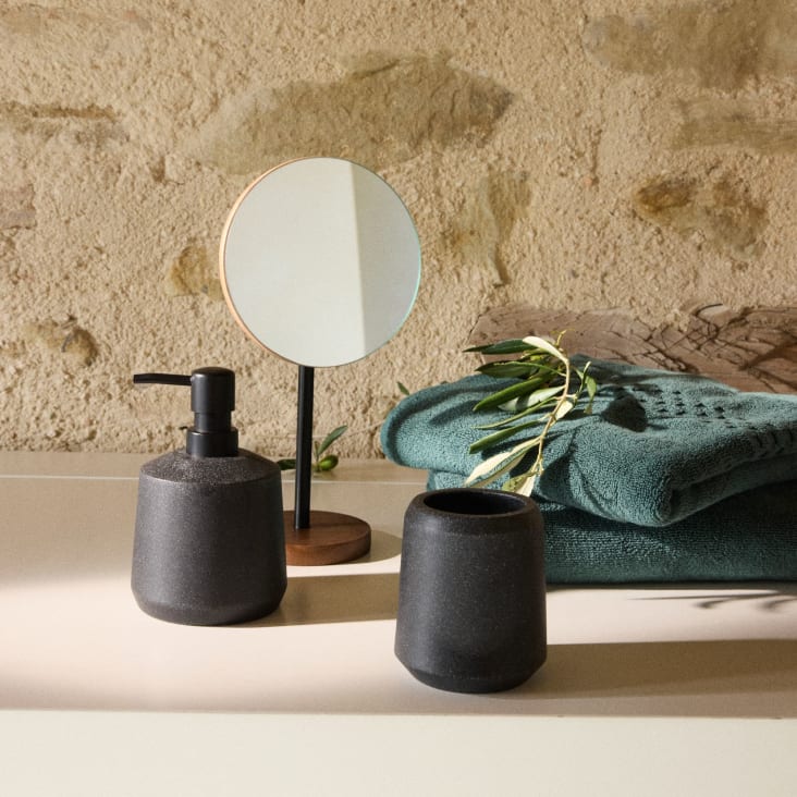 Maisons Du Monde Detroit - Vaso En Resina Negra