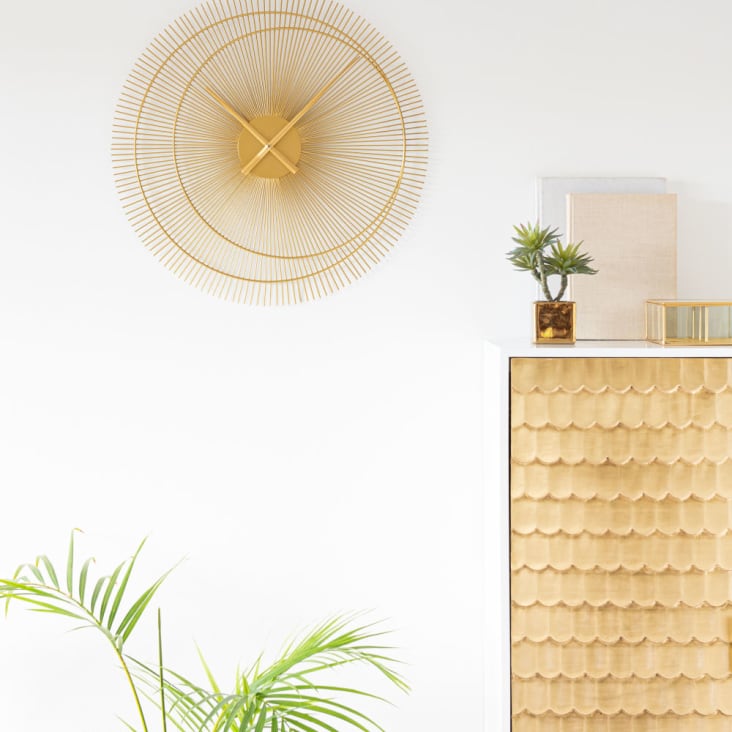 Maisons Du Monde DUBAI - Reloj De Metal Dorado D. 60