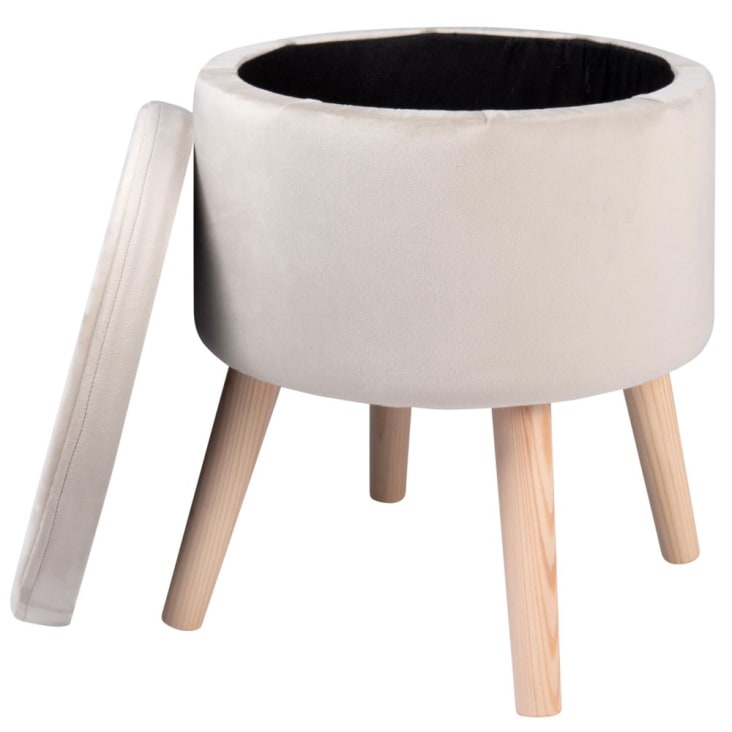 Maisons Du Monde ELINA - Taburete Tipo Baúl Gris