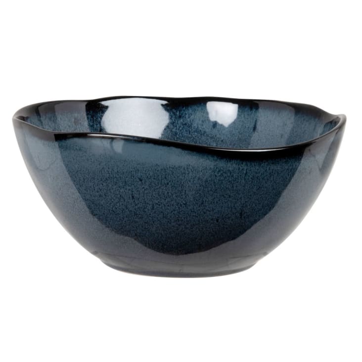 Maisons du Monde Ensaladera de cerámica azul