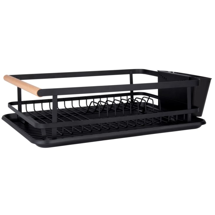Maisons Du Monde Escurridor De Metal Negro Y Haya